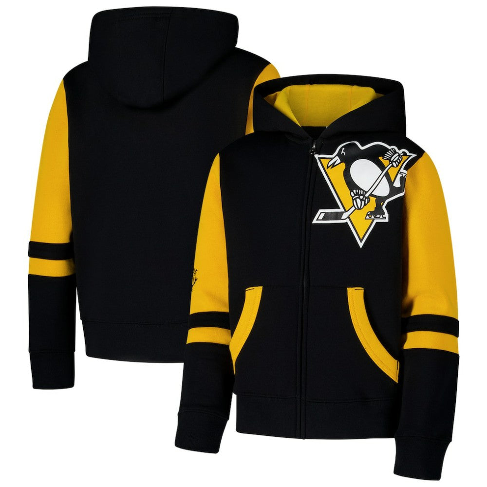 Pittsburgh Penguins Youth Face Off Full-Zip Hoodie
