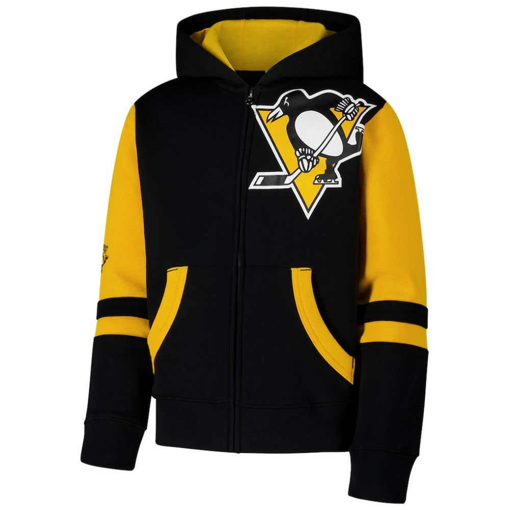Pittsburgh Penguins Youth Face Off Full-Zip Hoodie