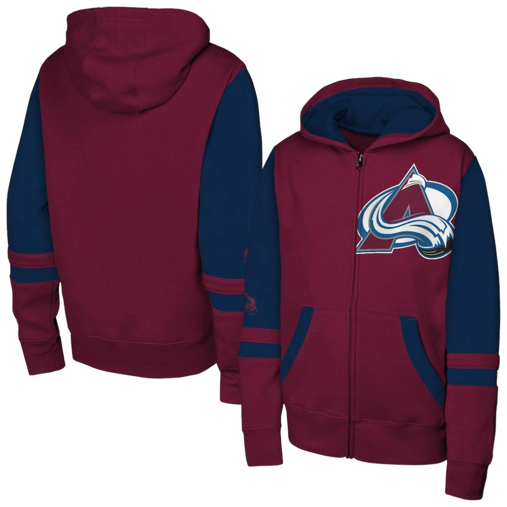 Colorado Avalanche Youth Face Off Full-Zip Hoodie