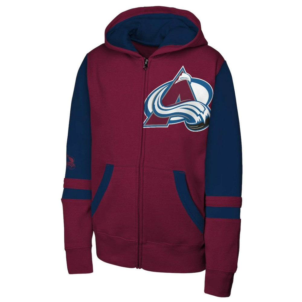 Colorado Avalanche Youth Face Off Full-Zip Hoodie