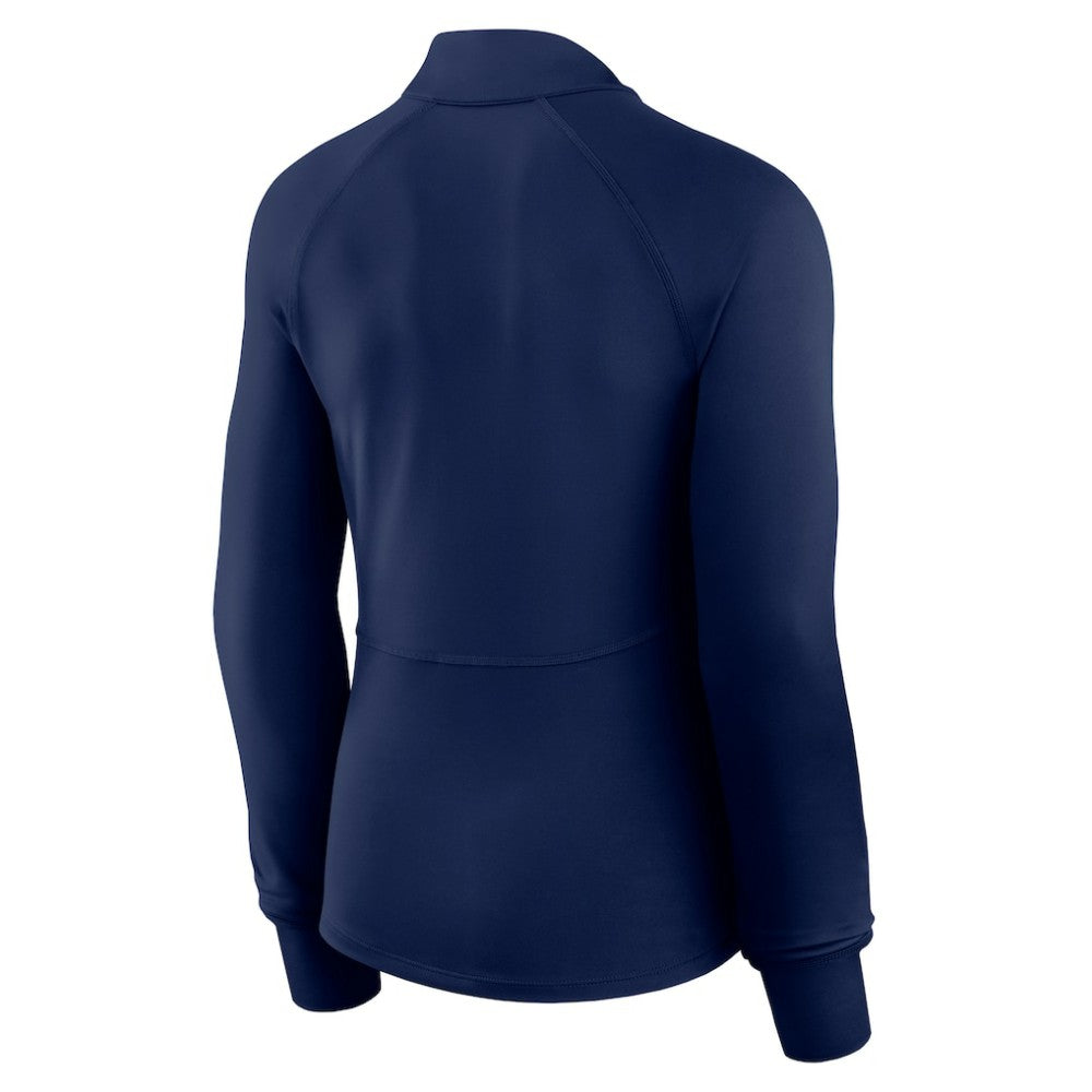 Boston Red Sox Women's Elements Raglan Tri-Blend Quarter-Zip Top - Navy