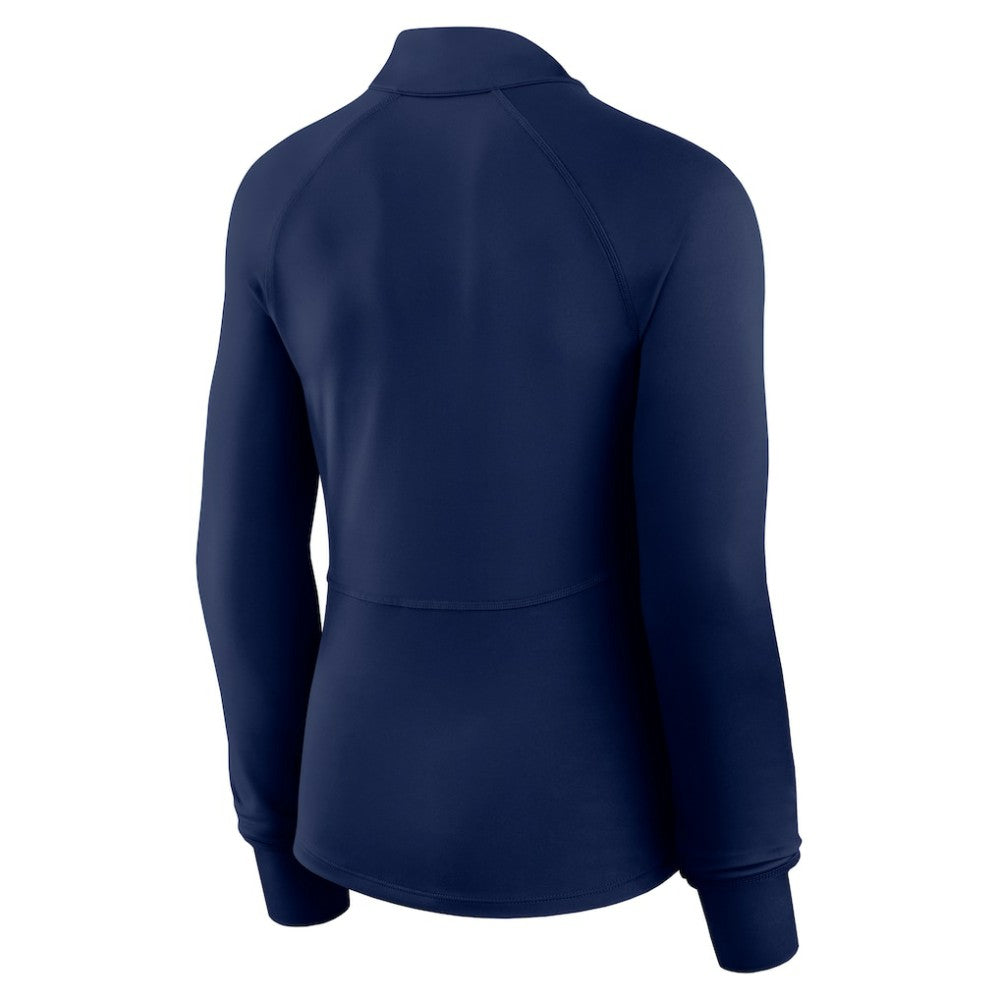 New York Yankees Women's Elements Raglan Tri-Blend Quarter-Zip Top - Navy