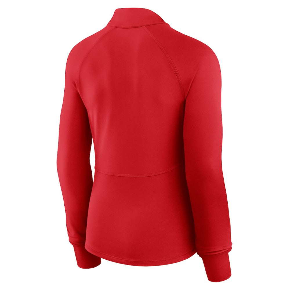 Philadelphia Phillies Women's Elements Raglan Tri-Blend Quarter-Zip Top - Red