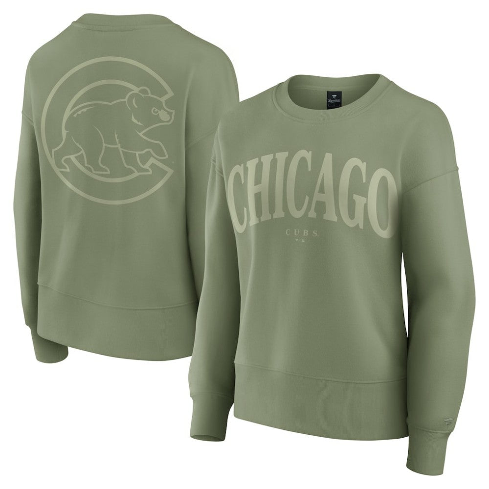 Chicago Cubs Women's Elements Flow Pullover Sweatshirt - Green