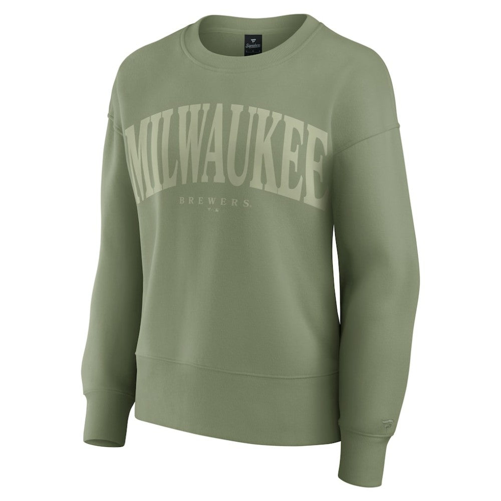 Milwaukee Brewers Women's Elements Flow Pullover Sweatshirt - Green