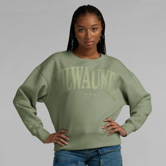 Milwaukee Brewers Women's Elements Flow Pullover Sweatshirt - Green