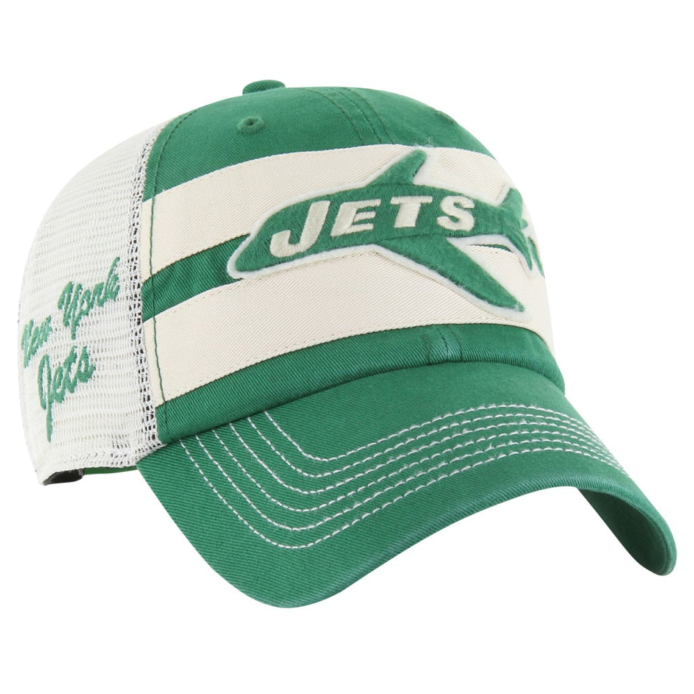 NFL New York Jets '47 Throwback Clubhouse Boon Clean-Up Trucker Adjustable Hat