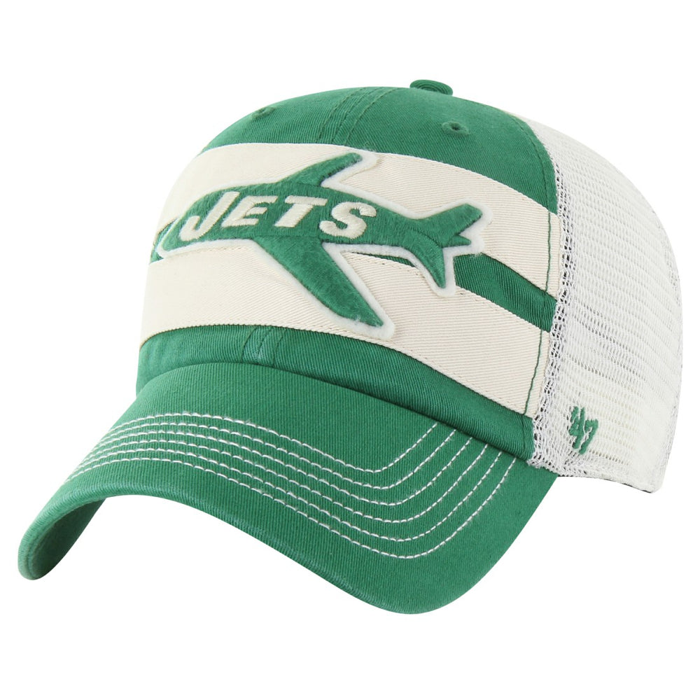 NFL New York Jets '47 Throwback Clubhouse Boon Clean-Up Trucker Adjustable Hat