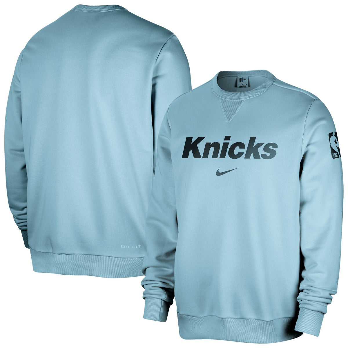 New York Knicks Courtside Standard Issue Performance Pullover Sweatshirt - Light Blue | Nike on sale
