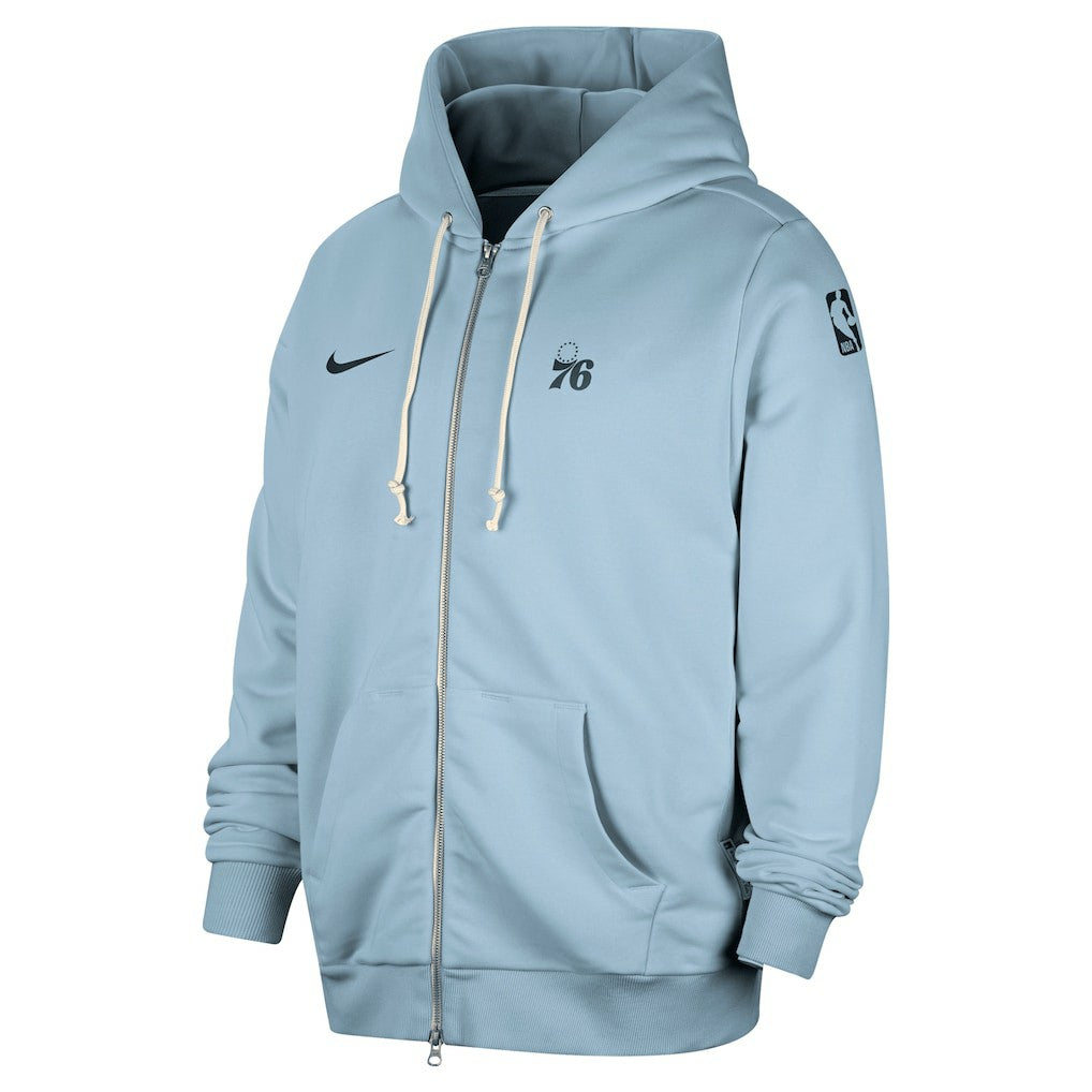 Philadelphia 76ers Authentic Standard Issue Full-Zip Hoodie Jacket - Light Blue | Nike outlet