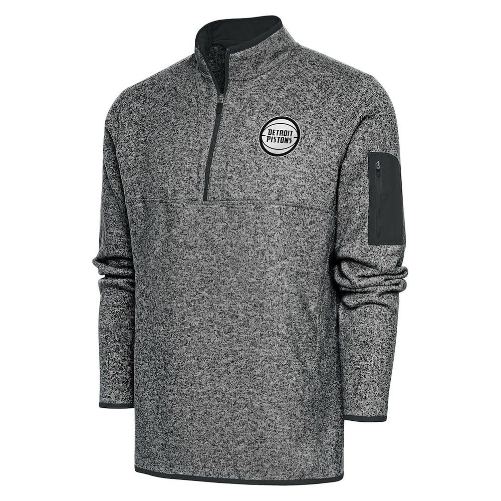 Detroit Pistons Antigua Fortune Big & Tall Quarter-Zip Pullover Jacket sale - Heather Charcoal for sale