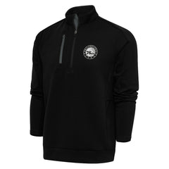 Philadelphia 76ers Antigua Metallic Logo Generation Quarter-Zip Pullover Top - Black online