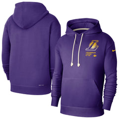 Los Angeles Lakers Courtside Standard Issue Premium Performance Pullover Hoodie - Purple | Nike for sale
