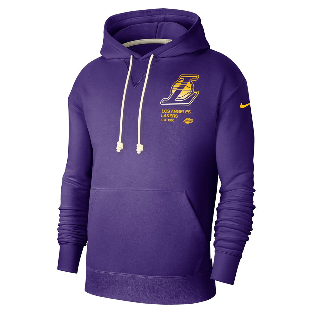 Los Angeles Lakers Courtside Standard Issue Premium Performance Pullover Hoodie - Purple | Nike for sale