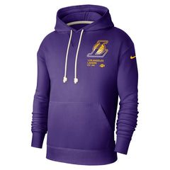 Los Angeles Lakers Courtside Standard Issue Premium Performance Pullover Hoodie - Purple | Nike for sale