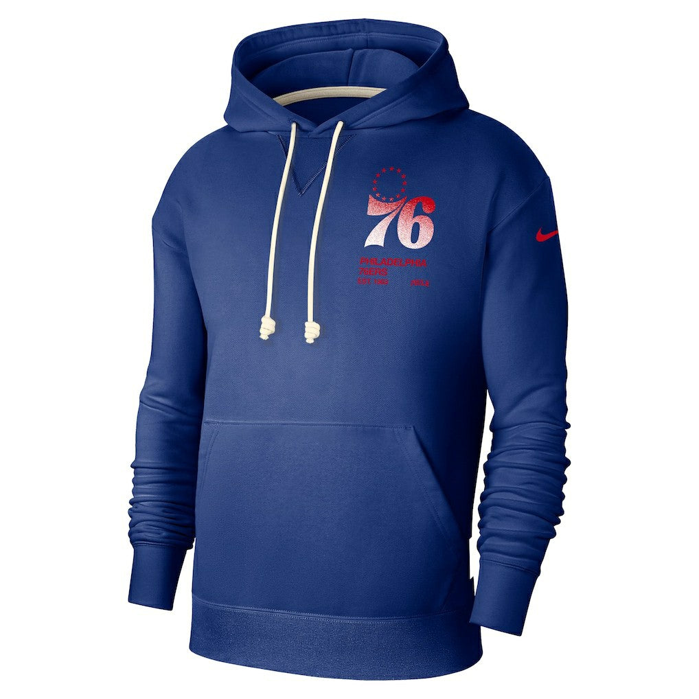 Philadelphia 76ers Courtside Standard Issue Premium Performance Pullover Hoodie - Royal | Nike cheap