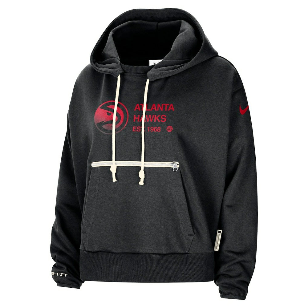 Atlanta Hawks Women's Courtside Standard Issue Performance Pullover Hoodie - Black | Nike shop
