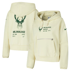 Milwaukee Bucks Women's Courtside Standard Issue Performance Pullover Hoodie - Cream | Nike online