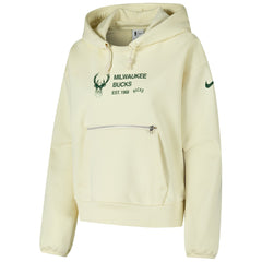 Milwaukee Bucks Women's Courtside Standard Issue Performance Pullover Hoodie - Cream | Nike online