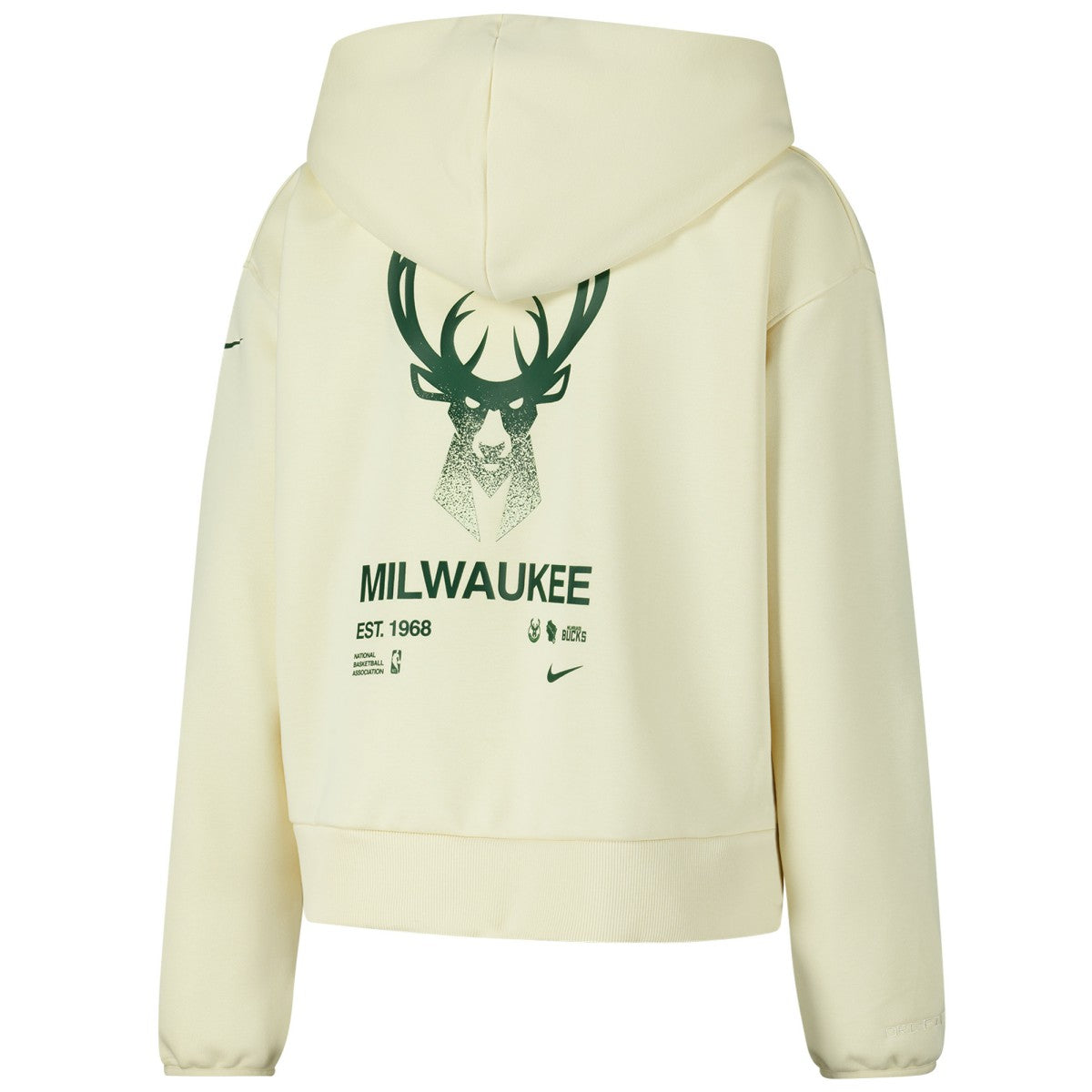 Milwaukee Bucks Women's Courtside Standard Issue Performance Pullover Hoodie - Cream | Nike online