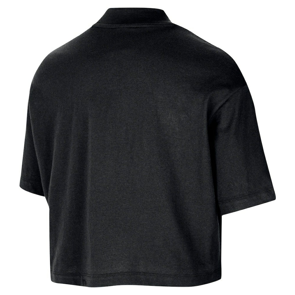 Chicago Bulls Women's Courtside Mock Neck Loose Fit Cropped T-Shirt sale - Black | Nike outlet
