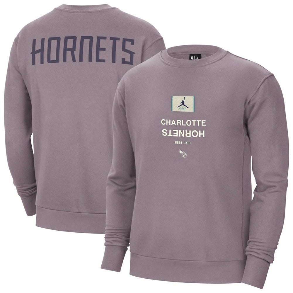 Charlotte Hornets Jordan Brand Courtside Statement Edition Heavyweight Pullover Sweatshirt - Purple shop