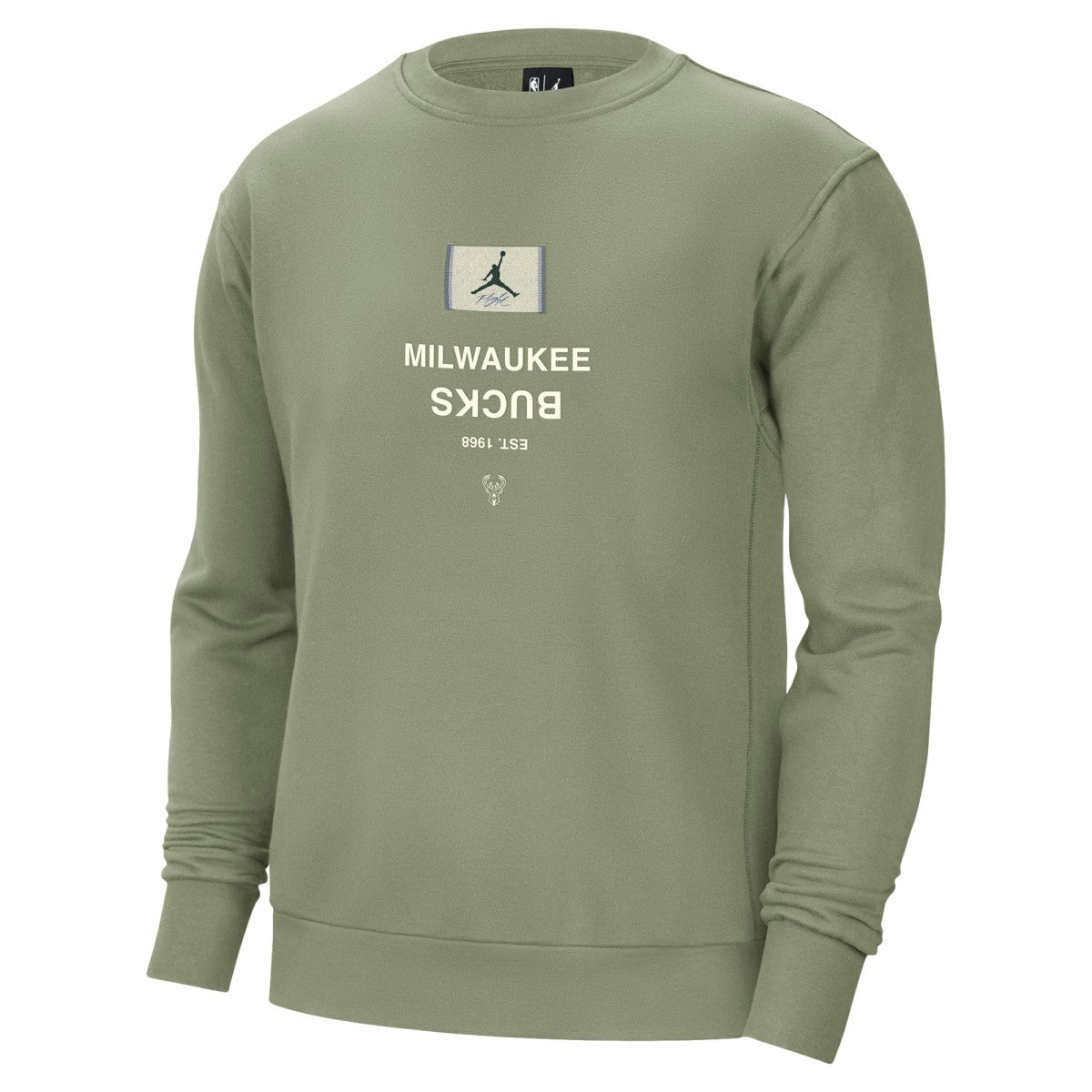 Milwaukee Bucks Jordan Brand Courtside Statement Edition Heavyweight Pullover Sweatshirt - Green sale