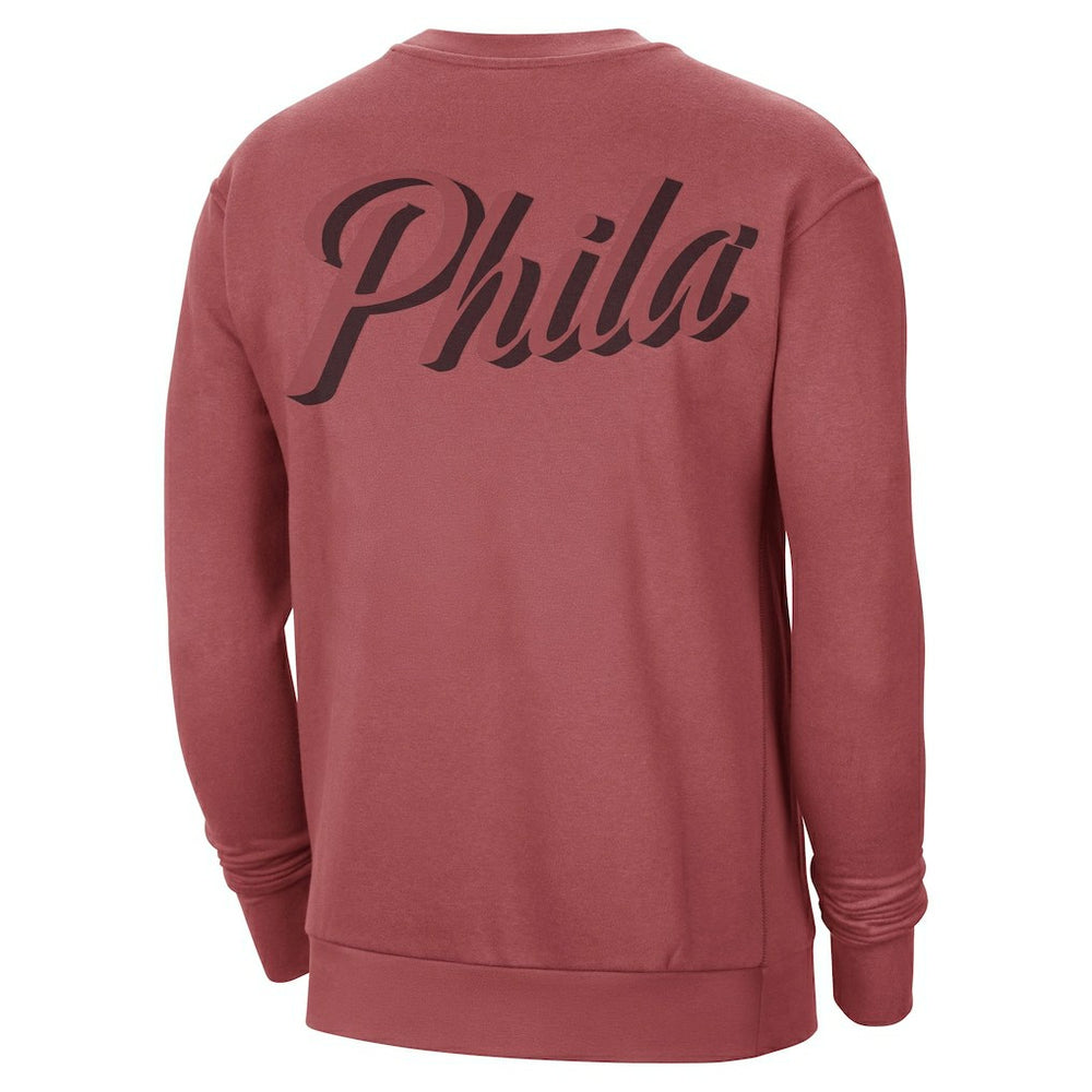 Philadelphia 76ers Jordan Brand Courtside Statement Edition Heavyweight Pullover Sweatshirt - Red for sale