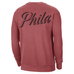 Philadelphia 76ers Jordan Brand Courtside Statement Edition Heavyweight Pullover Sweatshirt - Red for sale