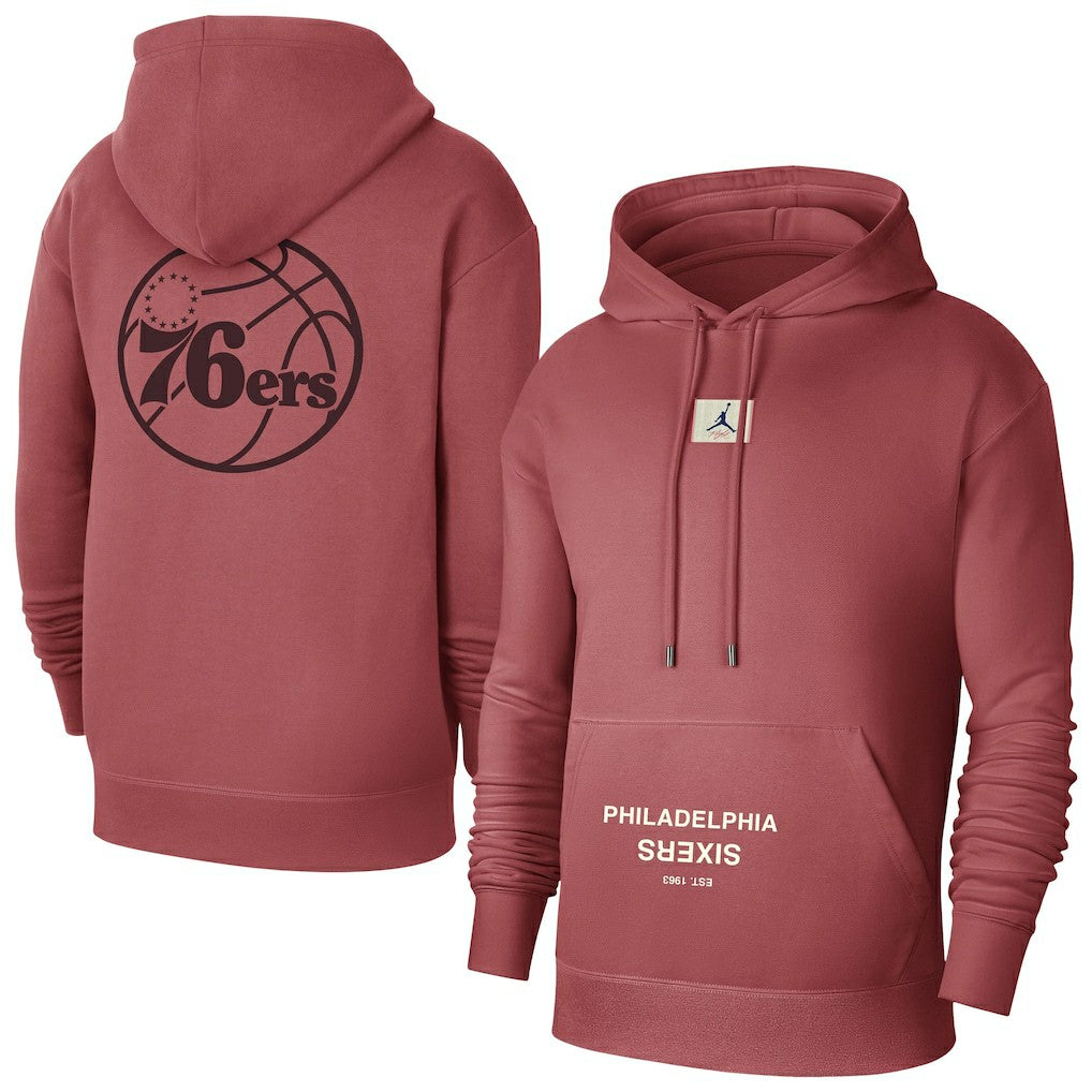 Philadelphia 76ers Jordan Brand Courtside Statement Edition Pullover Hoodie - Red shop
