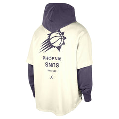 Phoenix Suns Jordan Brand Courtside Statement Edition MVP Jersey Pullover Hoodie - Cream/Purple sale