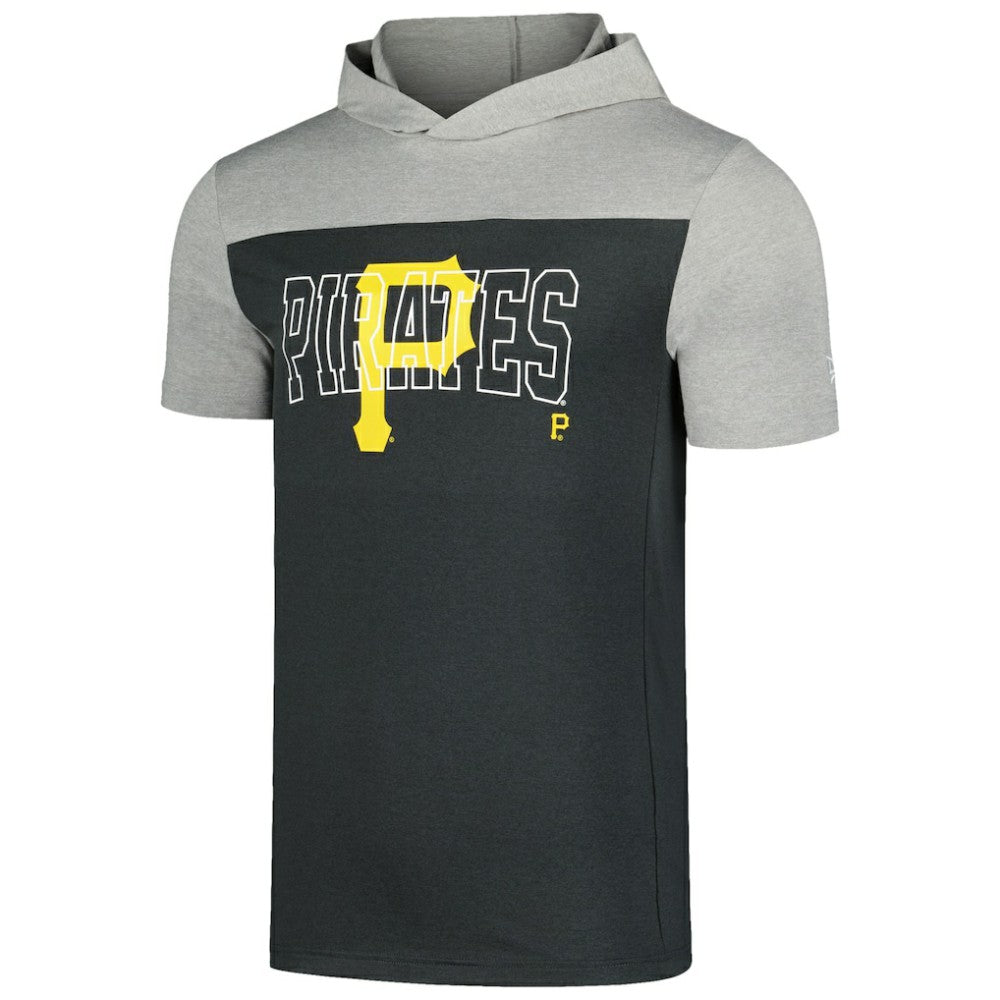 Pittsburgh Pirates Active Brushed Hoodie T-Shirt - Black | New Era