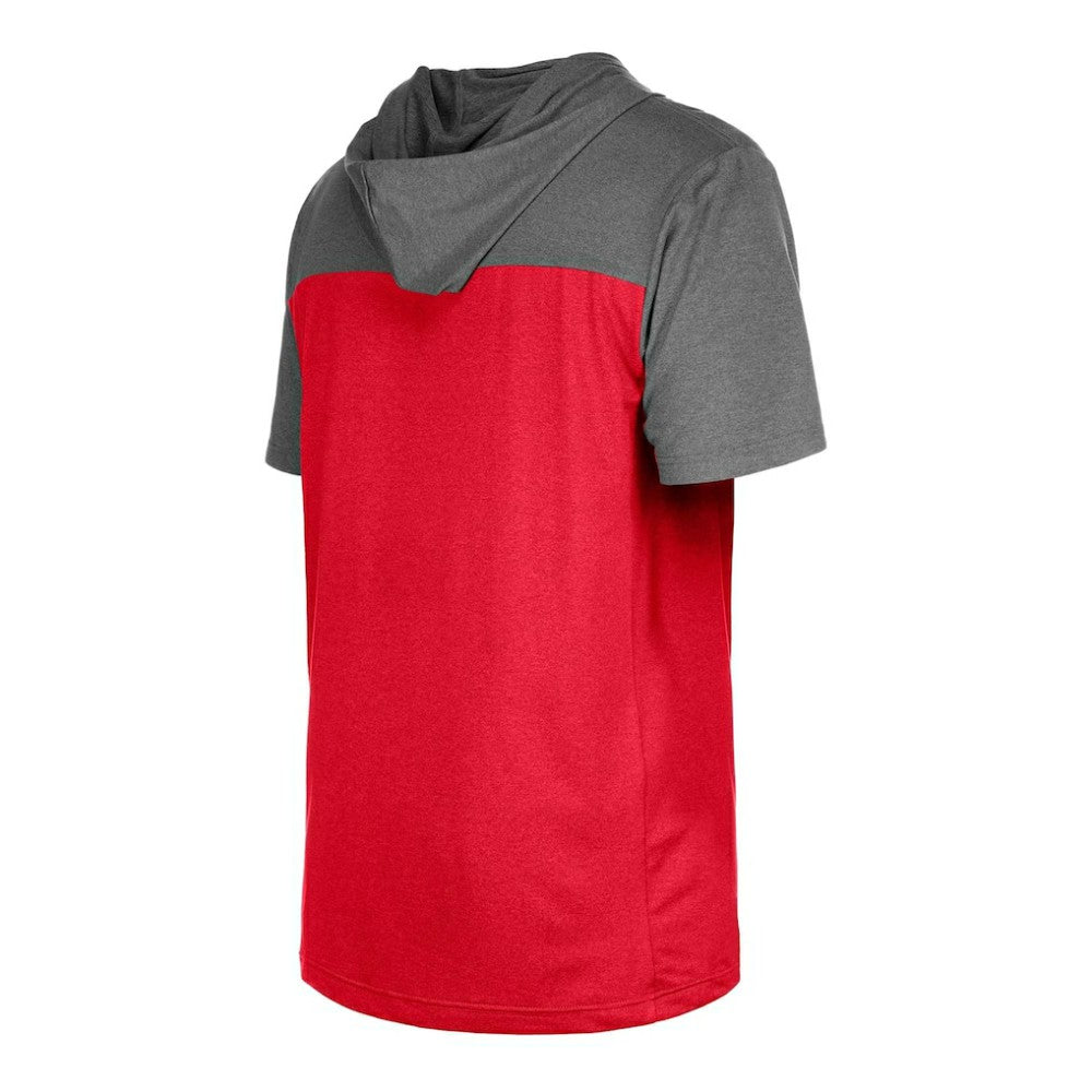 Texas Rangers Active Brushed Hoodie T-Shirt - Red | New Era