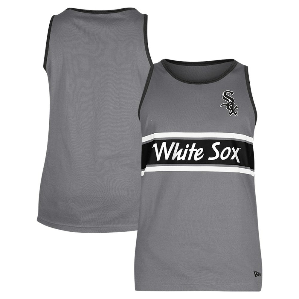 Chicago White Sox Jersey Ringer Tank Top - Gray | New Era