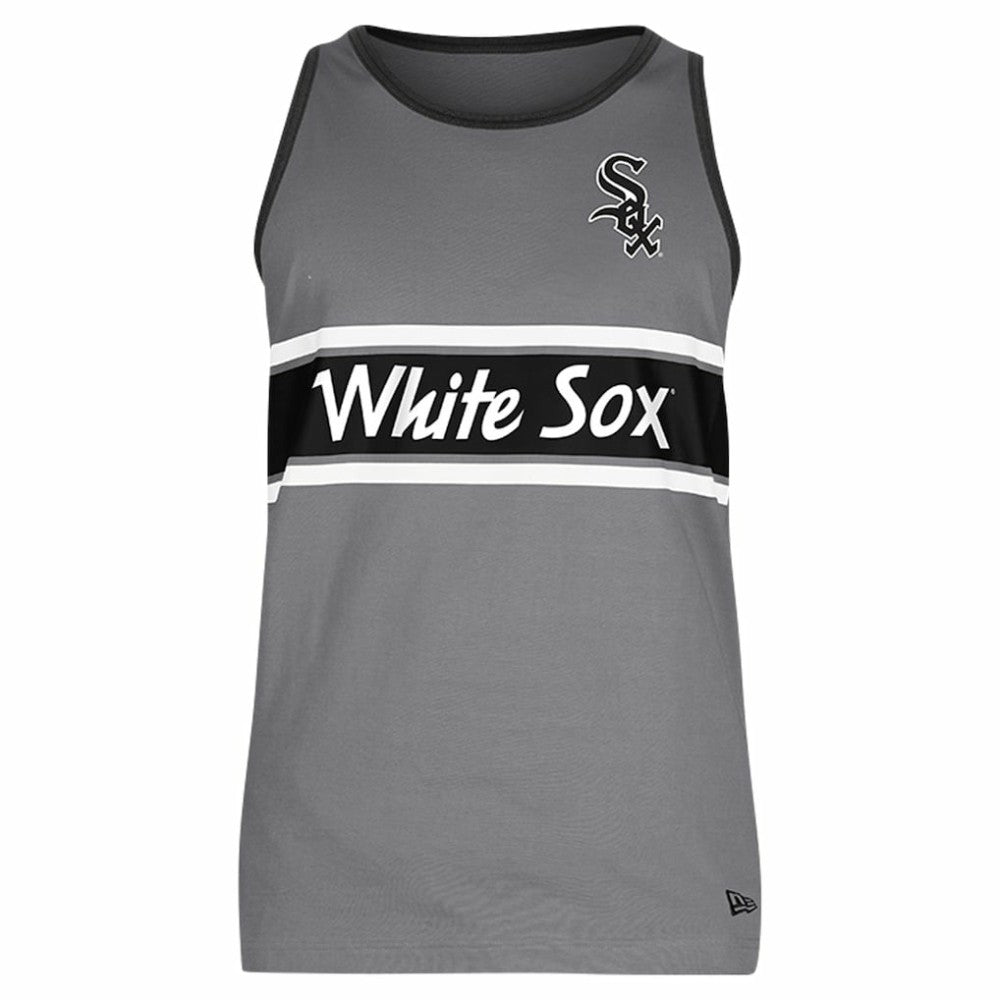 Chicago White Sox Jersey Ringer Tank Top - Gray | New Era
