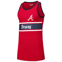 Atlanta Braves Jersey Ringer Tank Top - Red | New Era