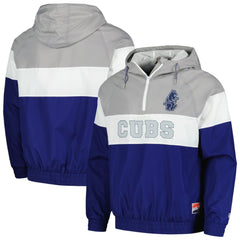 Chicago Cubs Ripstop Raglan Quarter-Zip Hoodie Windbreaker Jacket - Royal | New Era