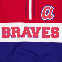 Atlanta Braves Ripstop Raglan Quarter-Zip Hoodie Windbreaker Jacket - Blue | New Era