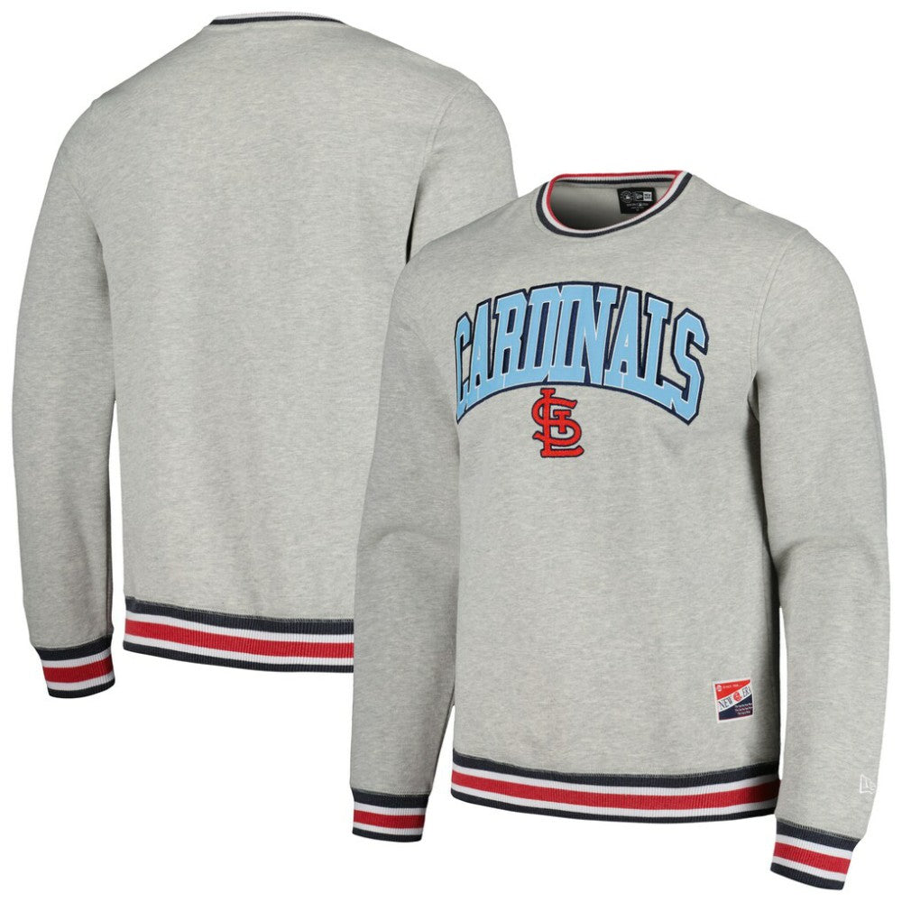 St. Louis Cardinals Throwback Classic Pullover Sweatshirt - Heather Gray | New Era