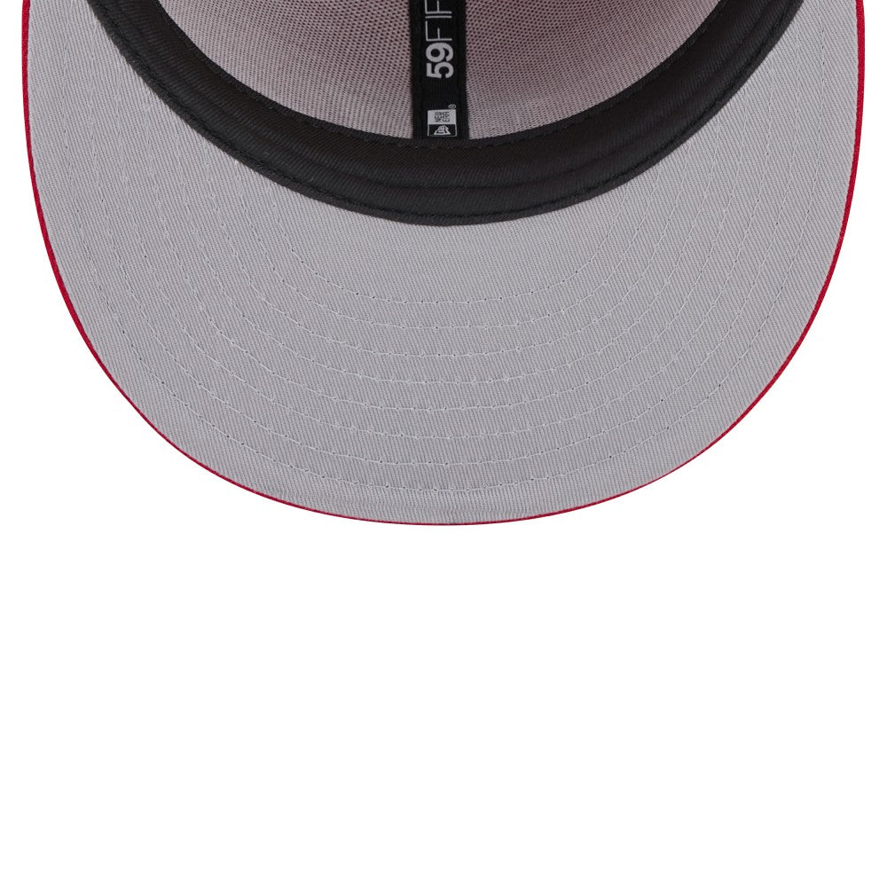 Miami Marlins White Logo 59FIFTY Fitted Hat - Red | New Era