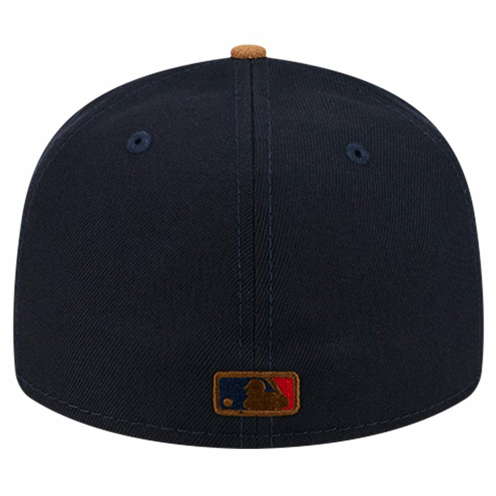 Boston Red Sox Team Suede Visor Low Profile 59FIFTY Fitted Hat - Navy | New Era