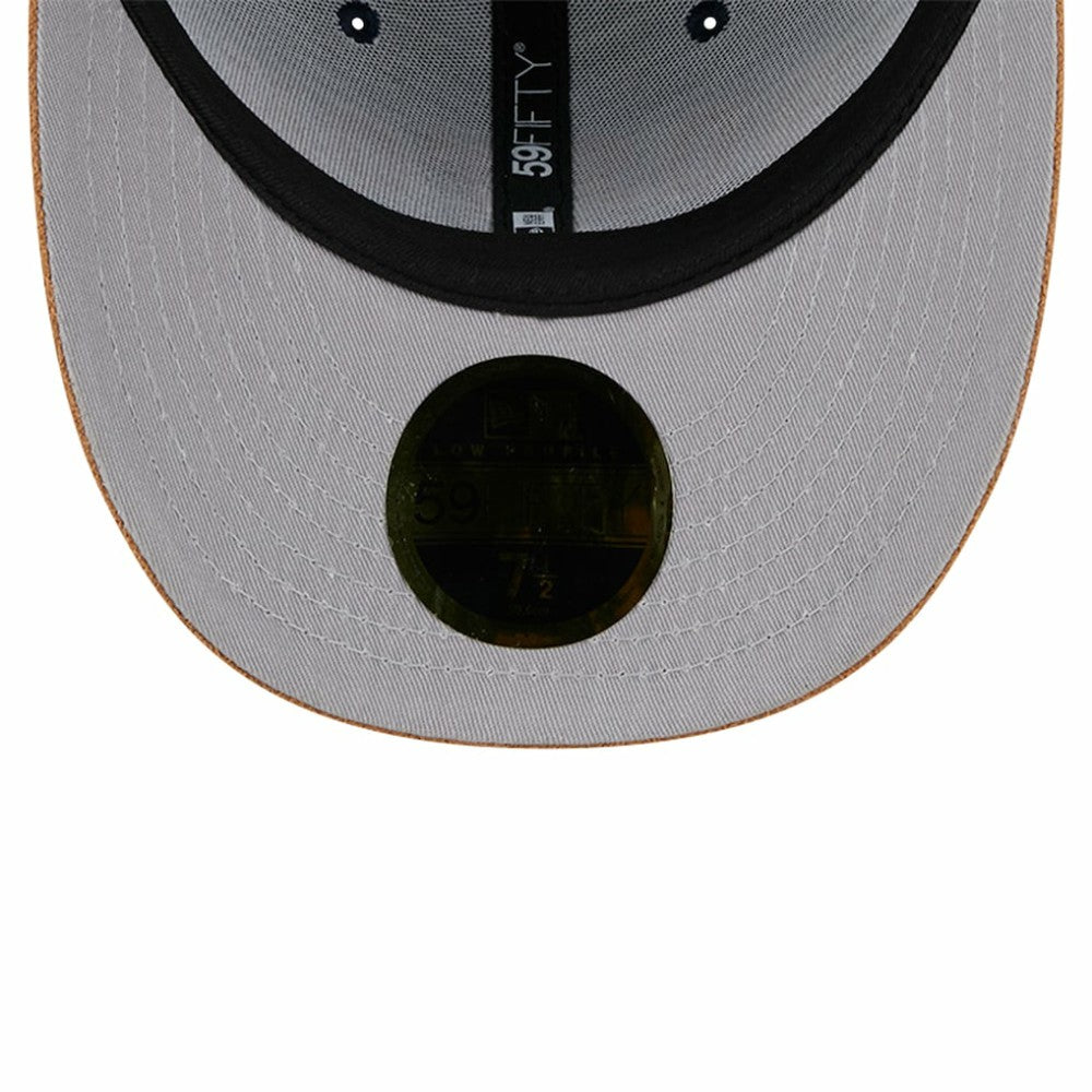 Boston Red Sox Team Suede Visor Low Profile 59FIFTY Fitted Hat - Navy | New Era
