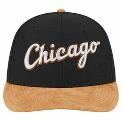 Chicago White Sox Team Suede Visor Low Profile 59FIFTY Fitted Hat - Black | New Era