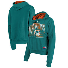 NFL Miami Dolphins Women's Throwback Boxy Pullover Hoodie