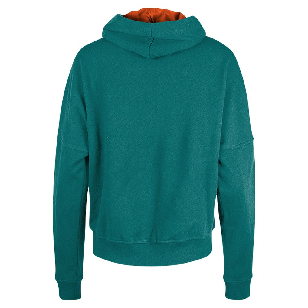 NFL Miami Dolphins Women's Throwback Boxy Pullover Hoodie