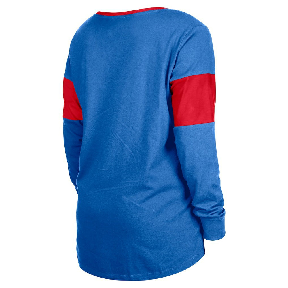 NFL Buffalo Bills Women's Lace-Up Notch-Neck Long Sleeve T-Shirt