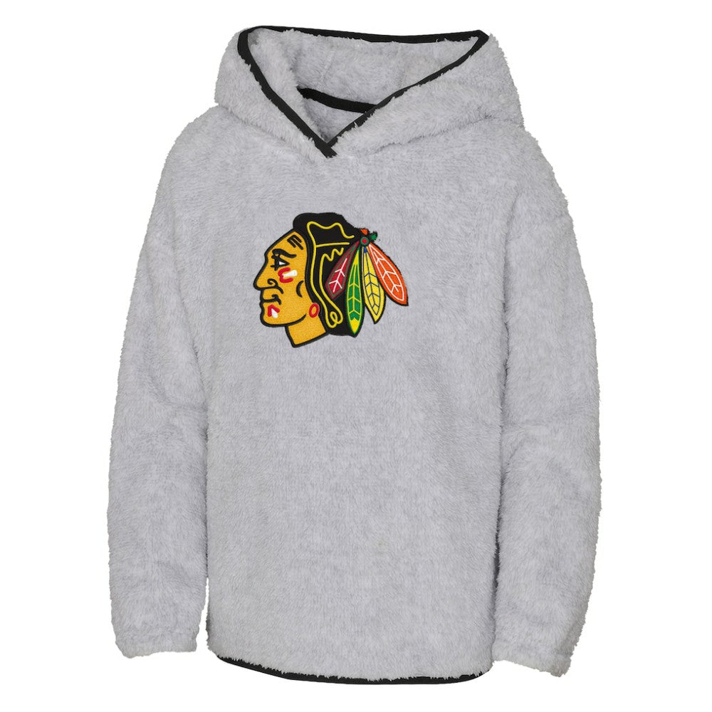 Chicago Blackhawks Girls Youth Ultimate Teddy Fleece Pullover Hoodie