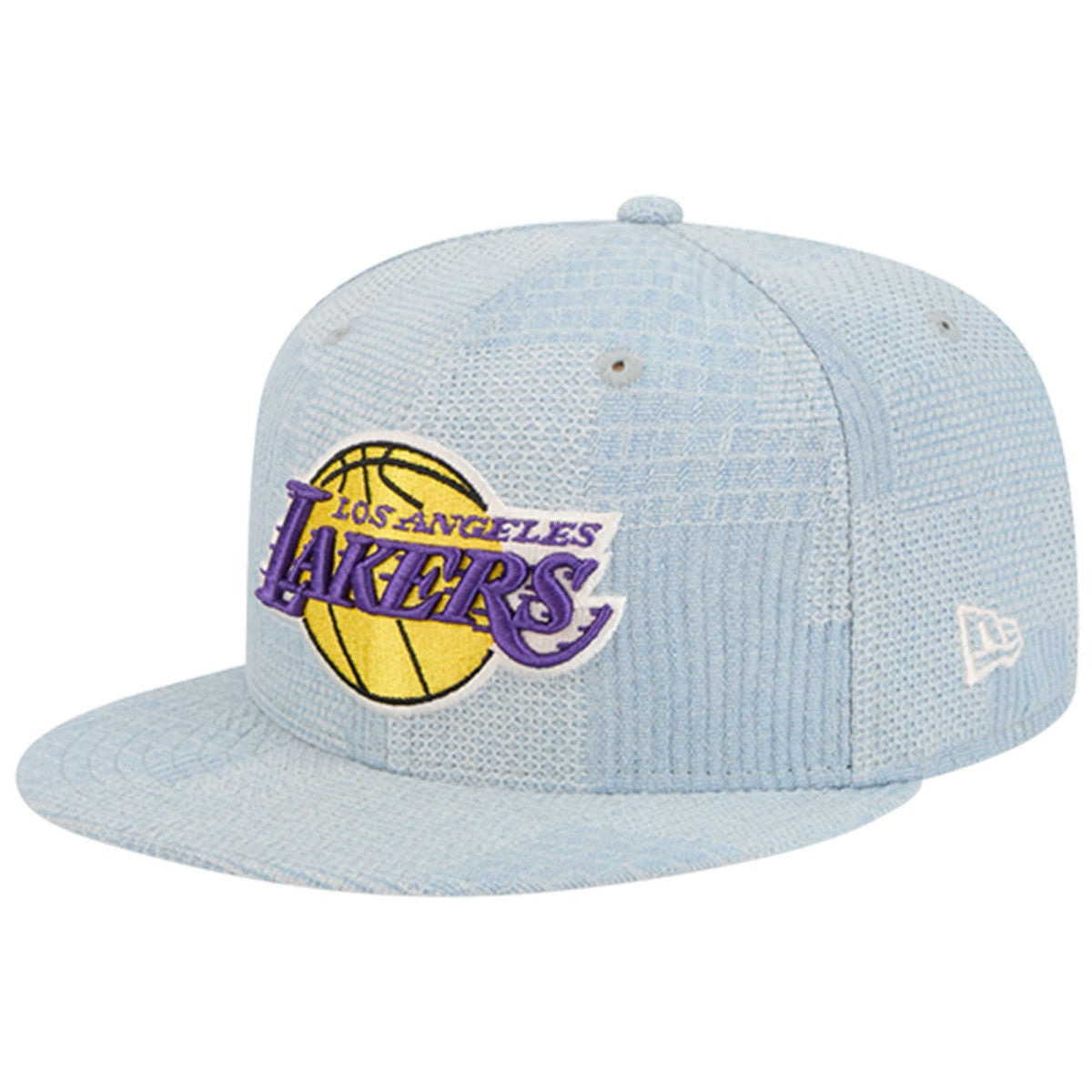 Los Angeles Lakers Injection Denim Patchwork 9FIFTY Snapback Hat - Denim | New Era on sale