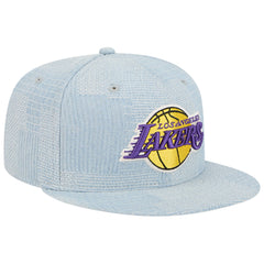 Los Angeles Lakers Injection Denim Patchwork 9FIFTY Snapback Hat - Denim | New Era on sale