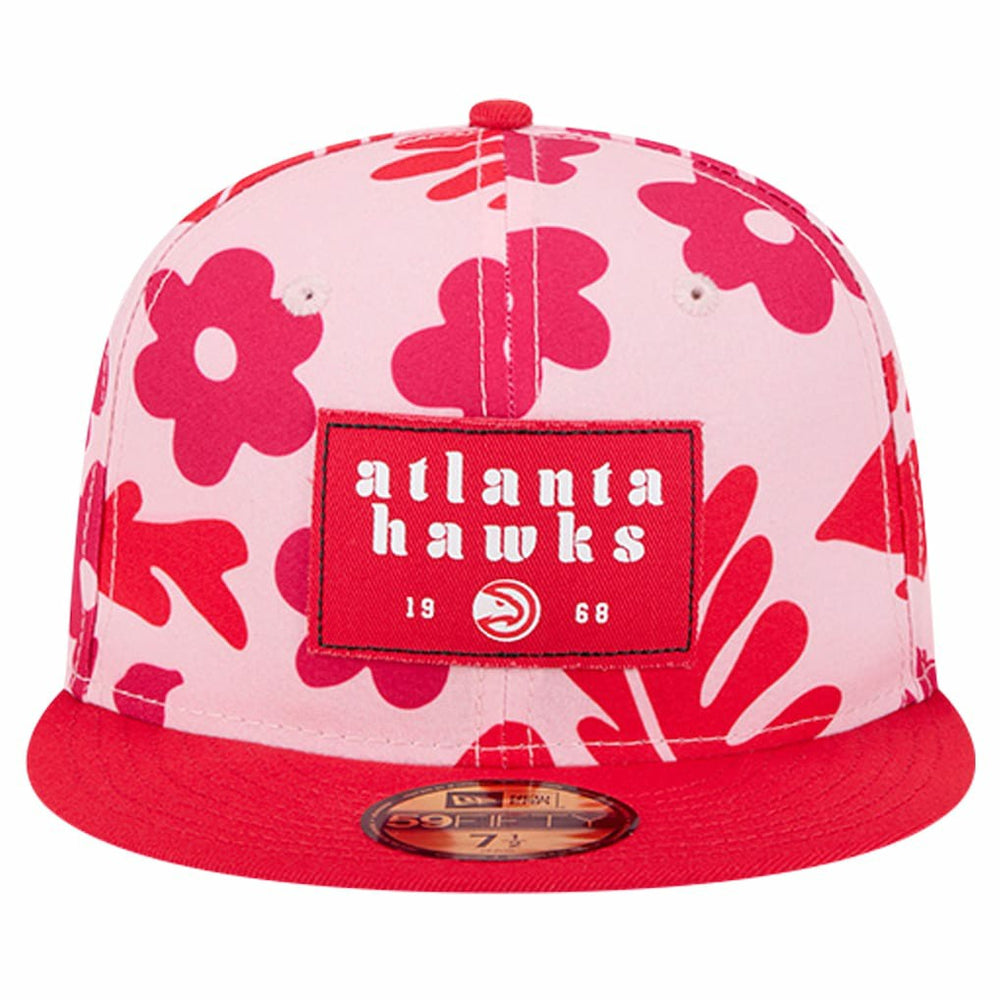 Atlanta Hawks Palm Fronds 2-Tone 59FIFTY Fitted Hat - Red | New Era cheap